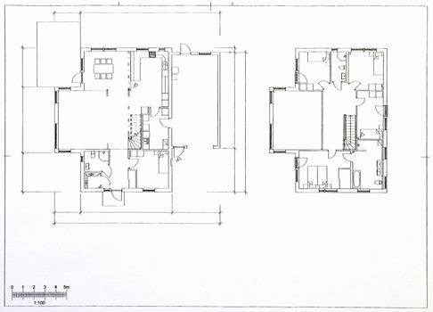 Architectural background - plan of the house - Illustration