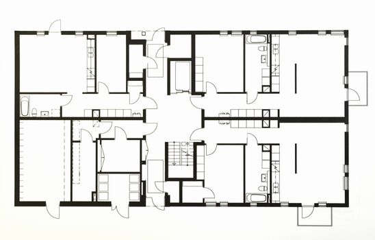 Architectural background - plan of the house - Illustration