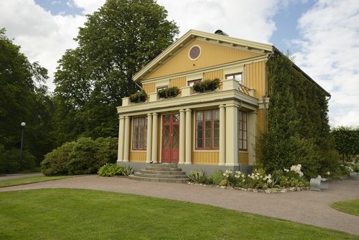Old wooden house in garden of Tradgardsforeningen