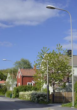 Swedish housing, villas in a Stockholm suburb.