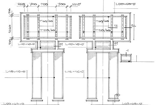 Architectural background - plan of the house - Illustration