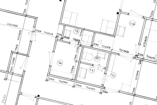 Architectural background - plan of the house - Illustration