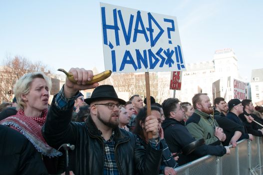 ICELAND, Reykjavik: Crowds gather outside Iceland's parliament demanding the Prime Minister step down over allegations he concealed investments in an offshore company in Reykjavik on April 4, 2016. Iceland's Prime Minister Sigmundur Gunnlaugsson earlier refused to resign after details about Wintris, an offshore firm used to allegedly hide million-dollar investments which he owned with his wife, were made public in Panama Papers massive data leak.