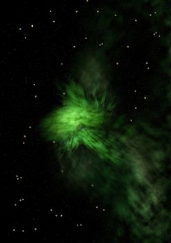 Far being shone nebula and star field against space. "Elements of this image furnished by NASA".