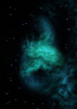 Far being shone nebula and star field against space. "Elements of this image furnished by NASA".