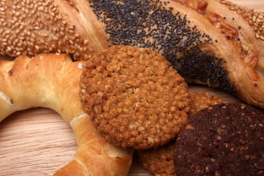 Assortment of baked bread