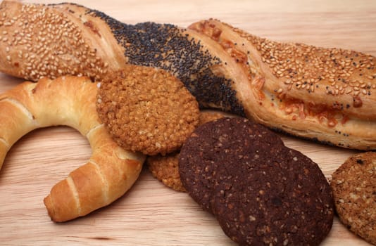 Assortment of baked bread