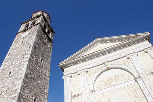 Church in the city Vizinada, Istria, Croatia