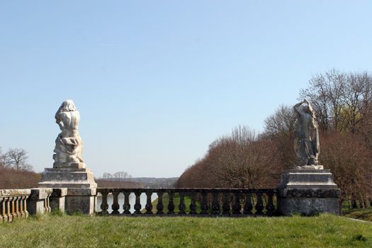 France, park of Fontainebleau palace