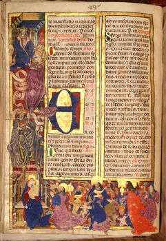 Close up of old Holy Bible book