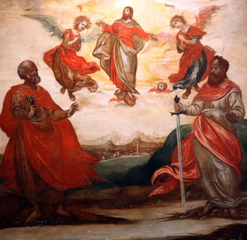 Ascension of Christ with St. Peter and St.  Paul