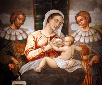 Madonna and Child Saint Cosmas and Damian