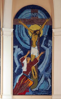 Jesus crucified on the cross