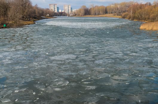 Melting ice on spring lake 3.4.16