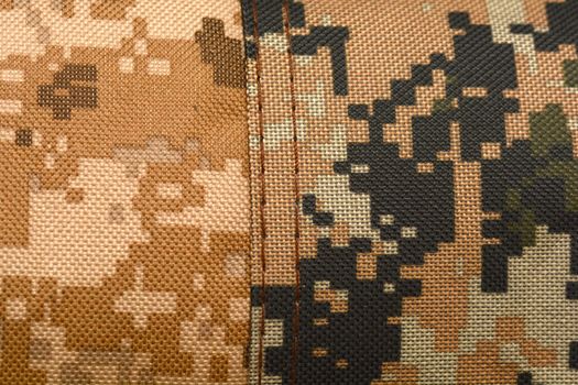 Close-up of a piece of camouflage cloth