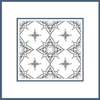 Ottoman Tile Art With  Islamic Elements square