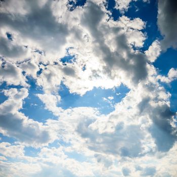 blue sky, natural clouds, nature series