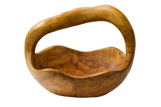 Bowl made from a single piece of olive wood