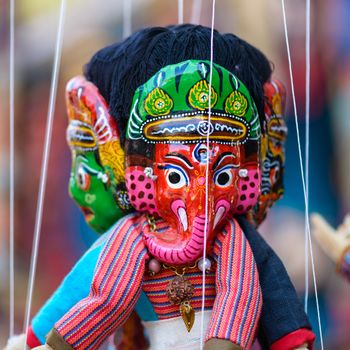 Traditional Nepalese puppet in Kathmandu, Nepal