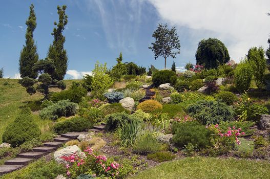 Shot of the ornamental garden - gardering