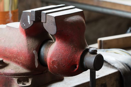 Abstract detail of the jaw vice - hand tool