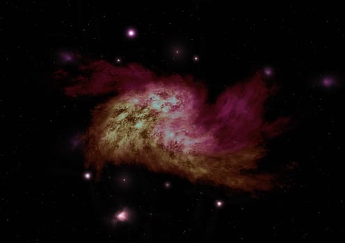 Star field in space a nebulae and a gas congestion. "Elements of this image furnished by NASA".