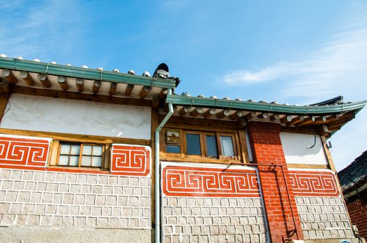 Bukchon Hanok, traditional Korean style architecture of village at Seoul, South Korea.