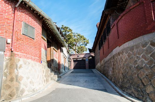 Bukchon Hanok, traditional Korean style architecture of village at Seoul, South Korea.