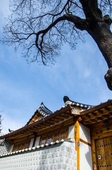 Bukchon Hanok, traditional Korean style architecture of village at Seoul, South Korea.