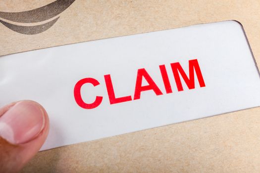 Claim form in brown envelope, can use insurance concept