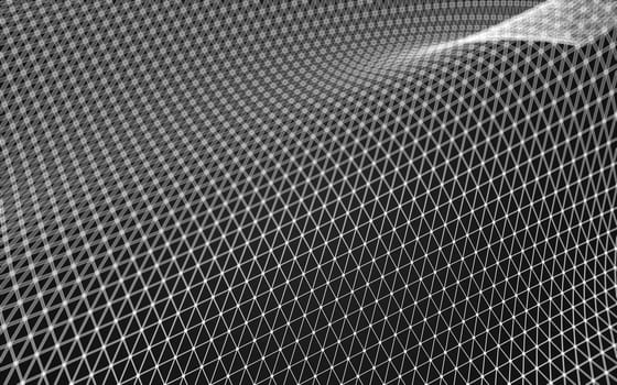 Abstract polygonal space low poly dark background with connecting dots and lines. Connection structure.