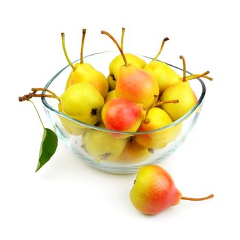 ripe pears on a plate