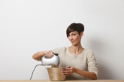 woman with a mixer