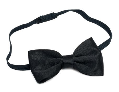 Black bow tie isolated on white background