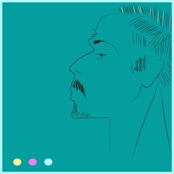 Portrait of man, illustration