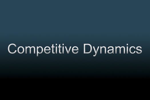 Competitive Dynamics written against a blue background to understand a financial concept