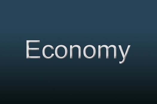 Economy written on a blue background to understand a financial concept