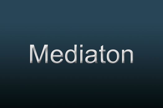 Mediation written against a blue background to understand a financial concept