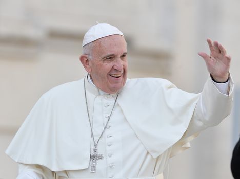 VATICAN: Pope Francis attends his Jubilee audience in Saint-Peter's Square at the Vatican on April 9, 2016.