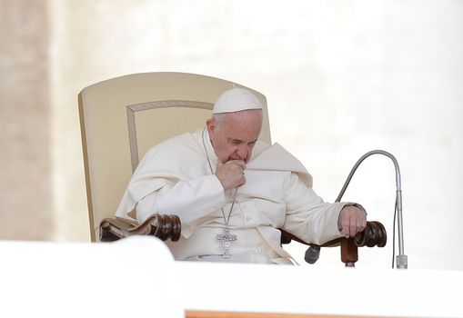 VATICAN: Pope Francis attends his Jubilee audience in Saint-Peter's Square at the Vatican on April 9, 2016.