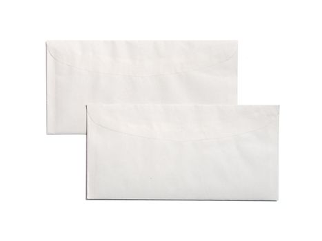 two envelopes on a white background