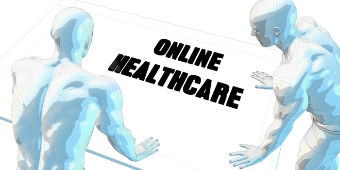 Online Healthcare Discussion and Business Meeting Concept Art