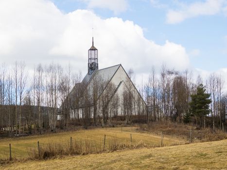 Lommedalen Church, a modern church built in medieval style, in Lommedalen near Oslo in Norway.