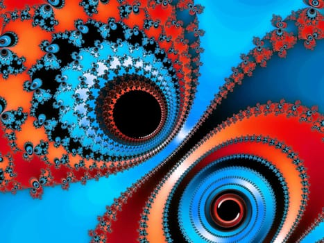 Digital computer graphic - rendering. Abstraction fractal background in a bright colors for design.