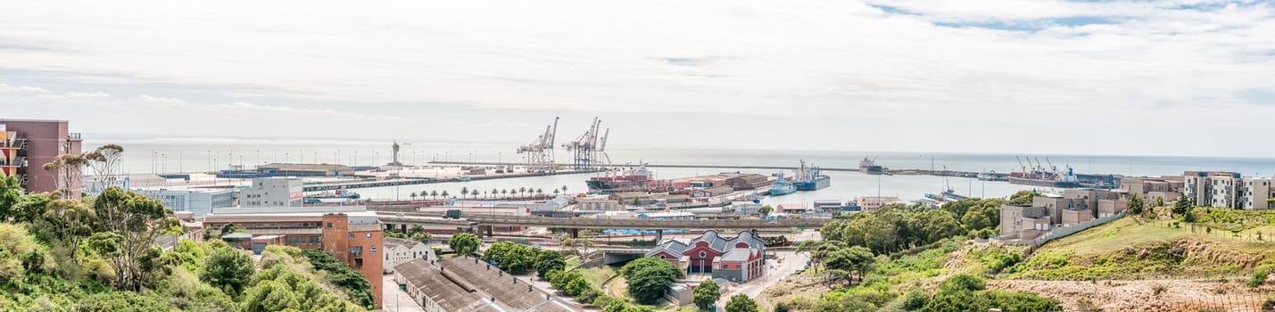 PORT ELIZABETH, SOUTH AFRICA - FEBRUARY 27, 2016: A view of the harbour as seen from the historic Fort Frederick