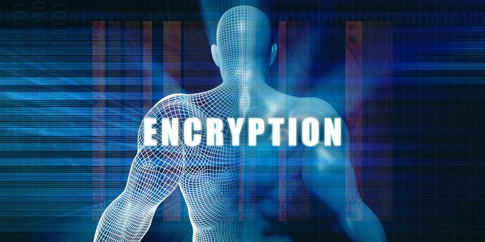Encryption as a Futuristic Concept Abstract Background
