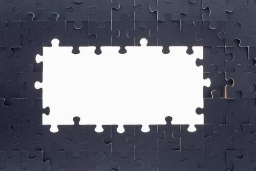 Puzzle background with big empty white space, close up view
