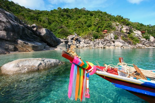 Sea at Nang Yuan island, Koh Tao, Thailand.