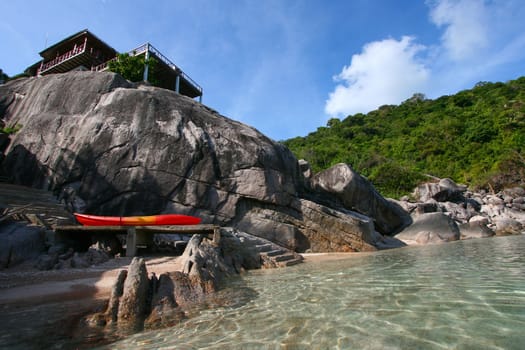 Sea at Nang Yuan island, Koh Tao, Thailand.