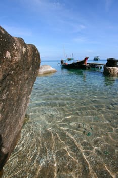 Sea at Nang Yuan island, Koh Tao, Thailand.